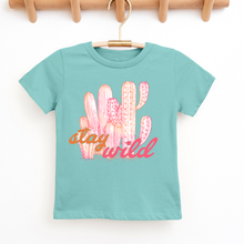 Load image into Gallery viewer, Cactus Shirt for Kids - Stay Wild Graphic Tee
