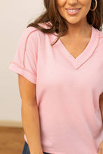 Load image into Gallery viewer, Lucy Light Pink Waffle Knit Top
