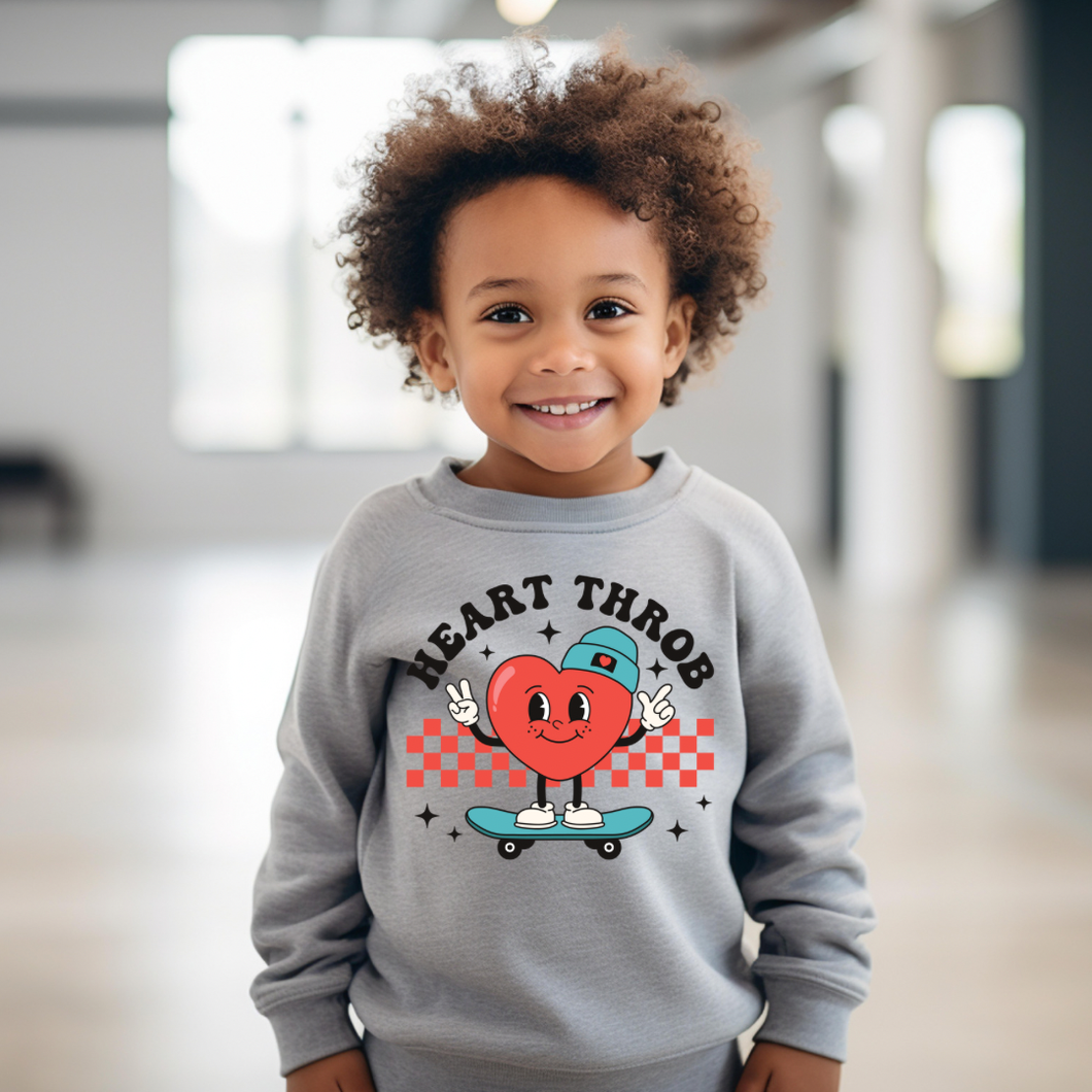 Boys Valentine's Day Sweatshirt - Heart Throb