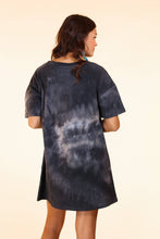 Load image into Gallery viewer, Black Tie Dye T-Shirt Dress
