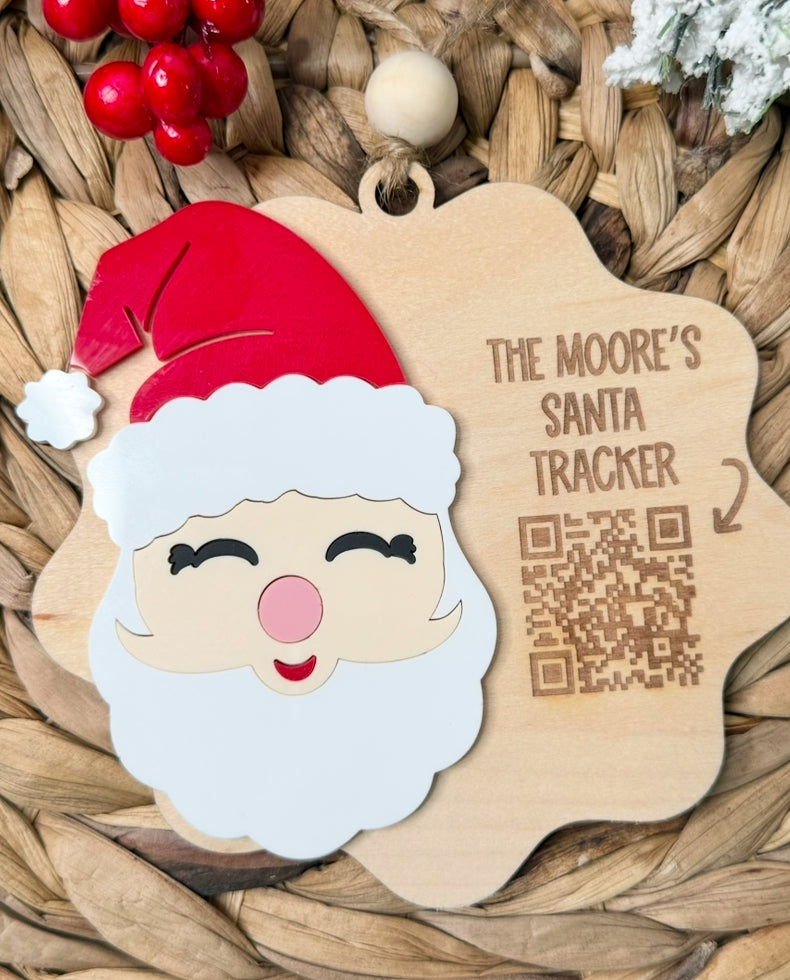 Santa Tracker QR Code Ornament