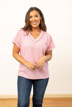 Load image into Gallery viewer, Lucy Light Pink Waffle Knit Top
