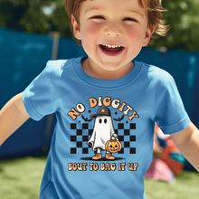 Load image into Gallery viewer, Boy Halloween Shirt - Bout To Bag It Up No Diggity

