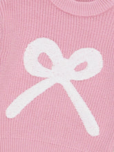 Load image into Gallery viewer, Pink Knit Bow Sweater
